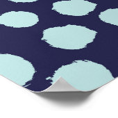 Messy Polka Punkte, trendige Farbmuster. Poster (Ecke)