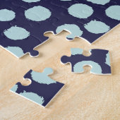 Messy Polka Punkte, trendige Farbmuster. Puzzle (Seite)