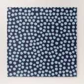 Messy Polka Punkte, trendige Farbmuster. Puzzle (Horizontal)
