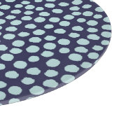 Messy Polka Punkte, trendige Farbmuster. Schneidebrett (Ecke)