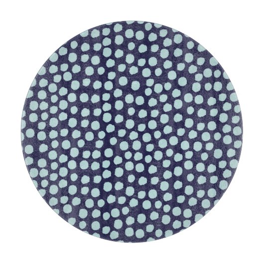 Messy Polka Punkte, trendige Farbmuster. Schneidebrett (Vorderseite)