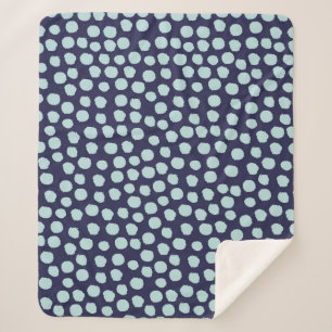 Messy Polka Punkte, trendige Farbmuster. Sherpadecke