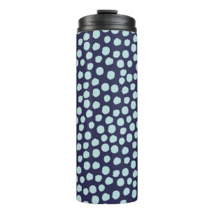 Messy Polka Punkte, trendige Farbmuster. Thermosbecher