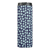 Messy Polka Punkte, trendige Farbmuster. Thermosbecher (Rückseite)