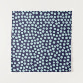 Messy Polka Punkte, trendige Farbmuster. Wandteppich (Vorderseite (Horizontal))