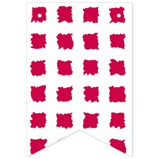 Messy Red and White Wimpelkette (Erste Fahne)