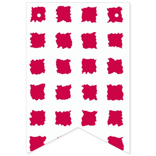 Messy Red and White Wimpelkette (Dritte Fahne)