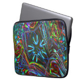 Messy Striche mit farbenfrohen Neon auf dunklem Hi Laptopschutzhülle (Vorderseite Links)