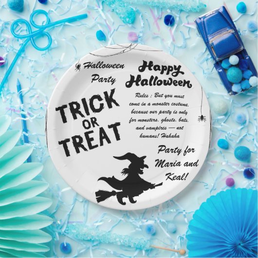 Messy text halloween pappteller (Party)