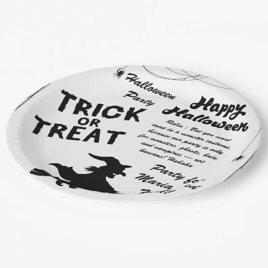 Messy text halloween pappteller (Schrägansicht)