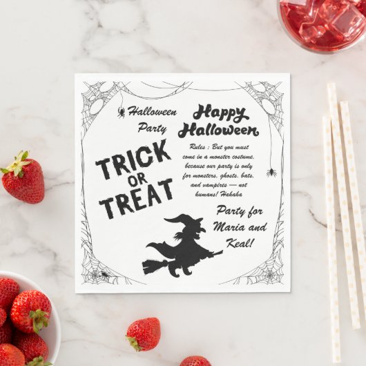 Messy text halloween serviette (Beispiel)