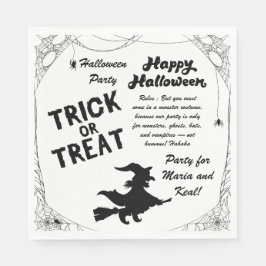 Messy text halloween serviette