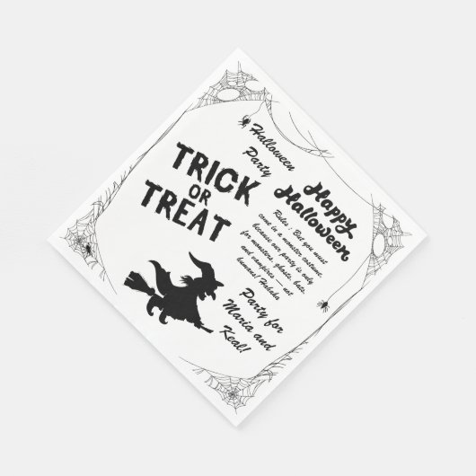 Messy text halloween serviette (Ecke)