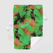 Messy überlappende texturierte Lachs grüne Spirale Golfhandtuch (Insitu)