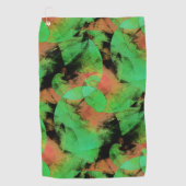 Messy überlappende texturierte Lachs grüne Spirale Golfhandtuch (Vorderseite)