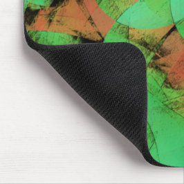 Messy überlappende texturierte Lachs grüne Spirale Mousepad