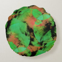 Messy überlappende texturierte Lachs grüne Spirale