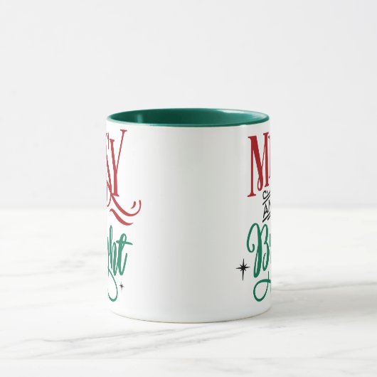 Messy und Bright | Funny Festive Christmas Puff Tasse (Zentrum)