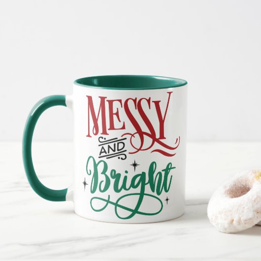 Messy und Bright | Funny Festive Christmas Puff Tasse (Mit Donut)