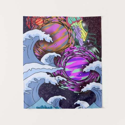 Messy universe wandteppich (Vorderseite)