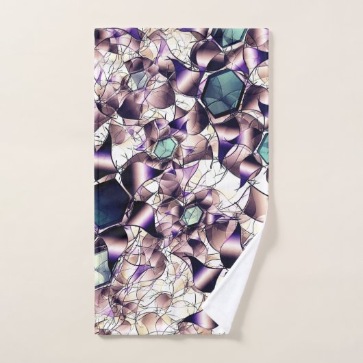 Messy virtuelle Blume in Gradiententönen Badhandtuch Set (Handtuch)