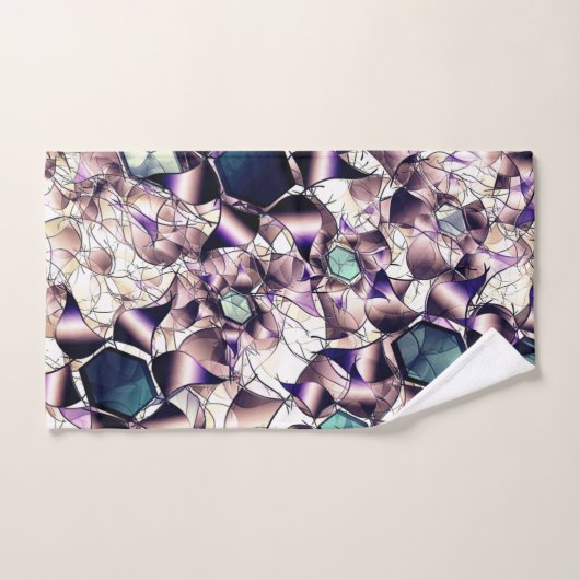 Messy virtuelle Blume in Gradiententönen Badhandtuch Set (Handtuch)