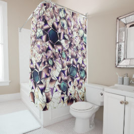 Messy virtuelle Blume in Gradiententönen Duschvorhang