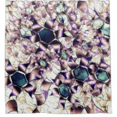 Messy virtuelle Blume in Gradiententönen Duschvorhang (Vorderseite)