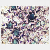 Messy virtuelle Blume in Gradiententönen Fleecedecke (Vorderseite (Horizontal))