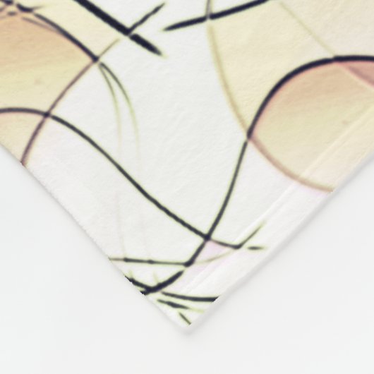 Messy virtuelle Blume in Gradiententönen Fleecedecke (Ecke)