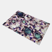 Messy virtuelle Blume in Gradiententönen Fußmatte (Schrägansicht)