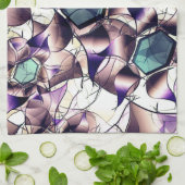 Messy virtuelle Blume in Gradiententönen Geschirrtuch (Gefaltet)