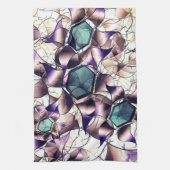 Messy virtuelle Blume in Gradiententönen Geschirrtuch (Vertikal)