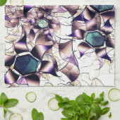 Messy virtuelle Blume in Gradiententönen Geschirrtuch (Gefaltet)