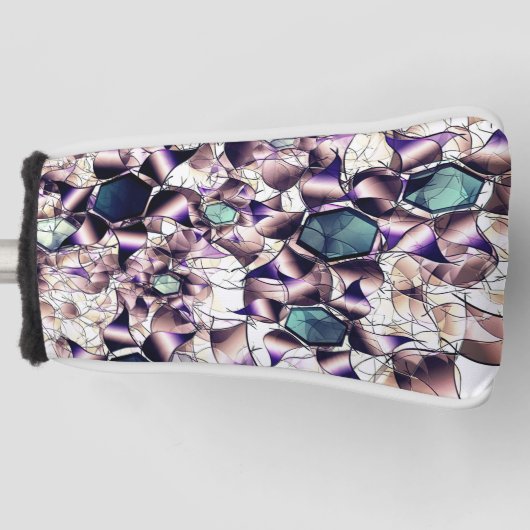 Messy virtuelle Blume in Gradiententönen Golf Headcover (Vorderseite)