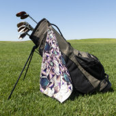 Messy virtuelle Blume in Gradiententönen Golfhandtuch (Gras)