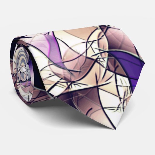 Messy virtuelle Blume in Gradiententönen Krawatte (Gerollt)