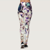 Messy virtuelle Blume in Gradiententönen Leggings (Rückseite)
