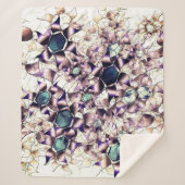 Messy virtuelle Blume in Gradiententönen Sherpadecke (Vorderseite)