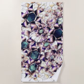 Messy virtuelle Blume in Gradiententönen Strandtuch (Vorderseite)