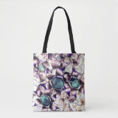 Messy virtuelle Blume in Gradiententönen Tasche (Vorderseite)