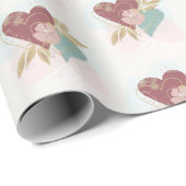 Messy Watercolor Liebe Hearts Geschenkpapier (Rolleneckpunkt)