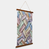 Messy weave Wood Topped Wall Tapestry Wandteppich Mit Holzrahmen (Gewinkelt)