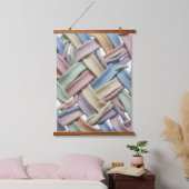 Messy weave Wood Topped Wall Tapestry Wandteppich Mit Holzrahmen (Schlafzimmer)