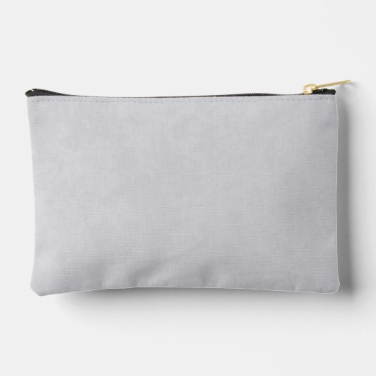 Messy White Monogram on Soft Gray Grunge Zubehörtasche (Rückseite)