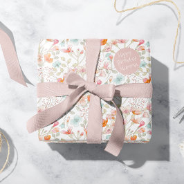 Messy Wildblumen Geschenkpapier Set