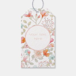 Messy Wildblumen Gift Tags Geschenkanhänger