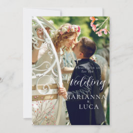 Messy Wildblumen Hochzeitseinladung Einladung