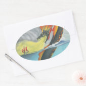 Mester Stoor Worm Ovaler Aufkleber (Umschlag)