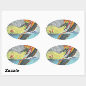 Mester Stoor Worm Ovaler Aufkleber (Blatt)